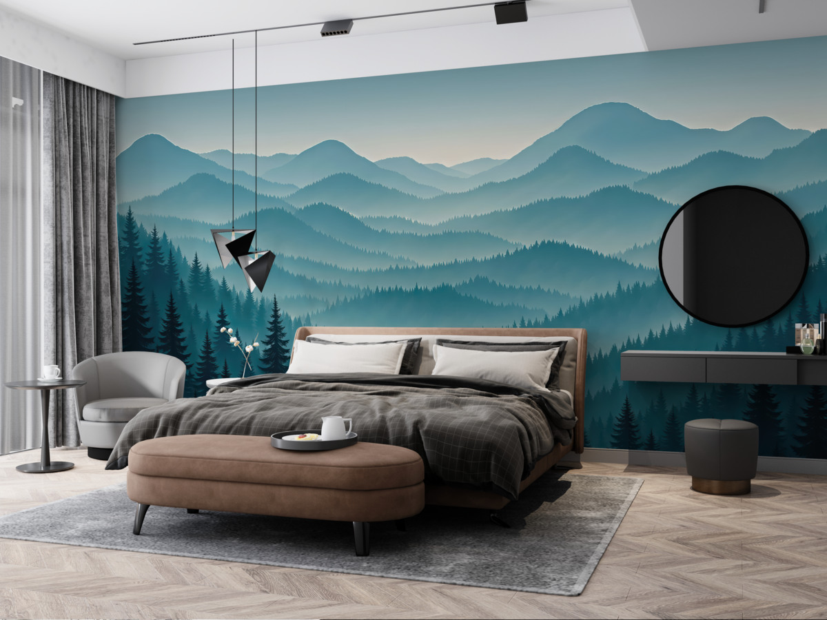 Fototapeta Poranek w górach.