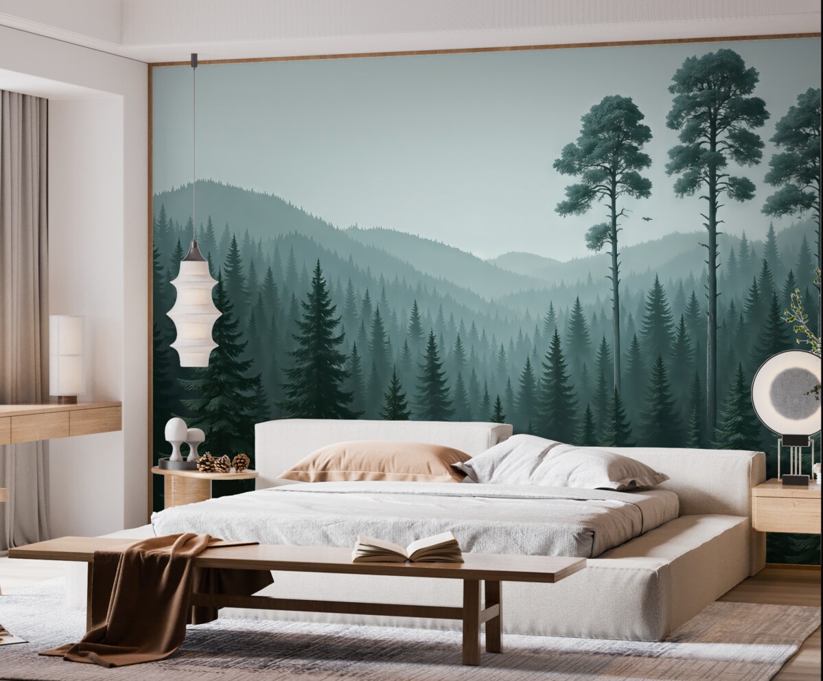 Fototapeta Wzgórza i wysokie rośliny.