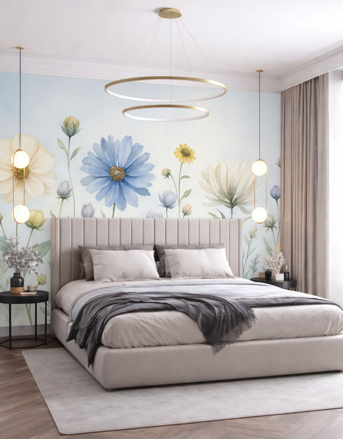 Fototapeta Kwiaty w rozkwicie w subtelnych pastelowych tonach.