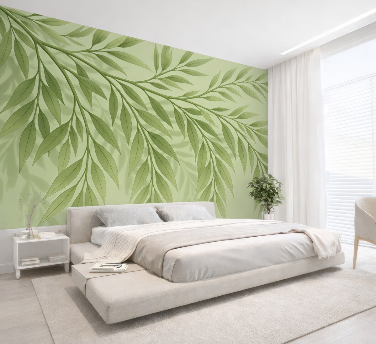 Fototapeta Liście, sombra, odcień oliwkowy.