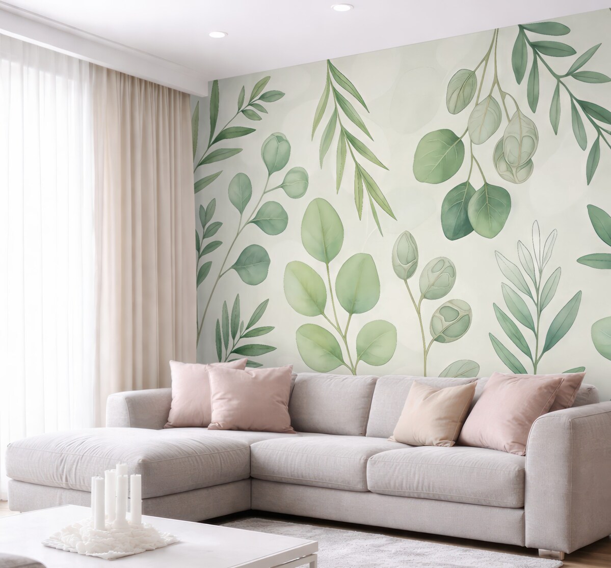 Fototapeta Subtelna zieleń w uspokajających tonacjach.