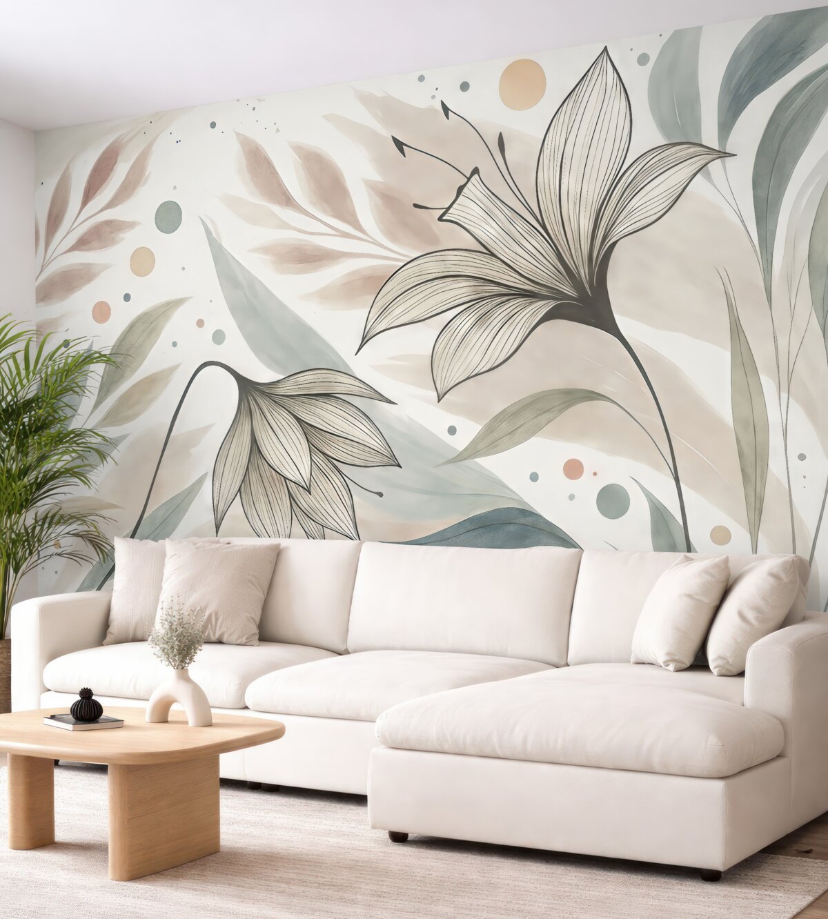 Fototapeta Dwa spore kwiaty na jasnym tle.