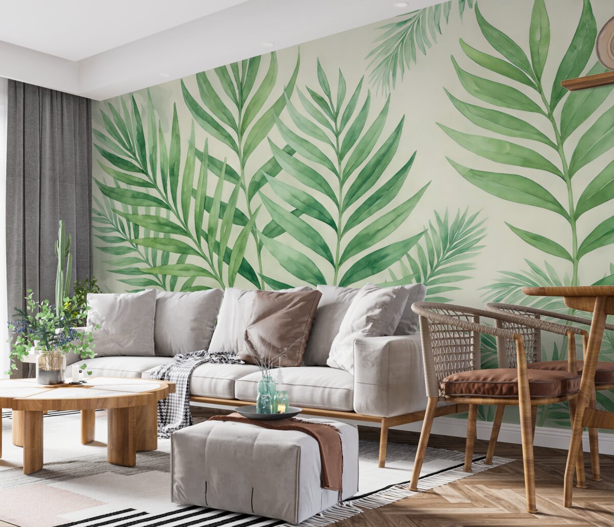 Fototapeta Zielona roślinność tworząca relaksującą atmosferę.