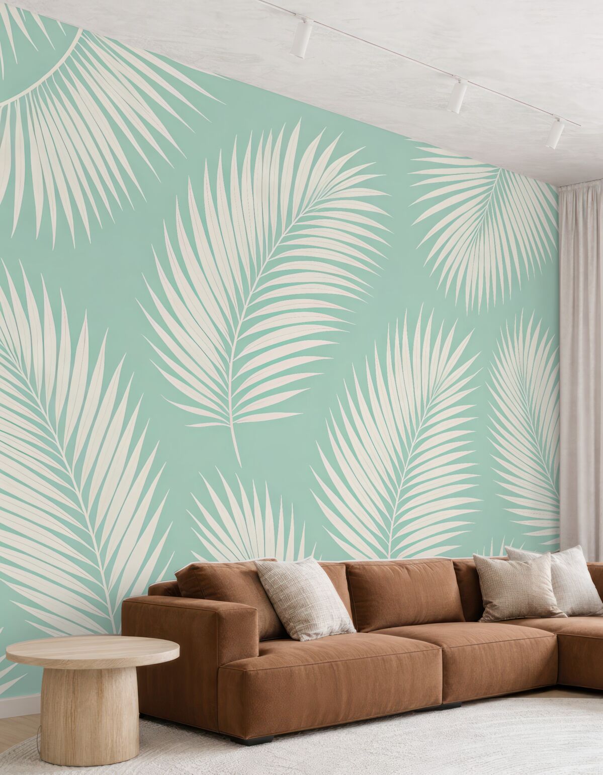 Fototapeta Zielony odcień liści palmowych to nowy styl.