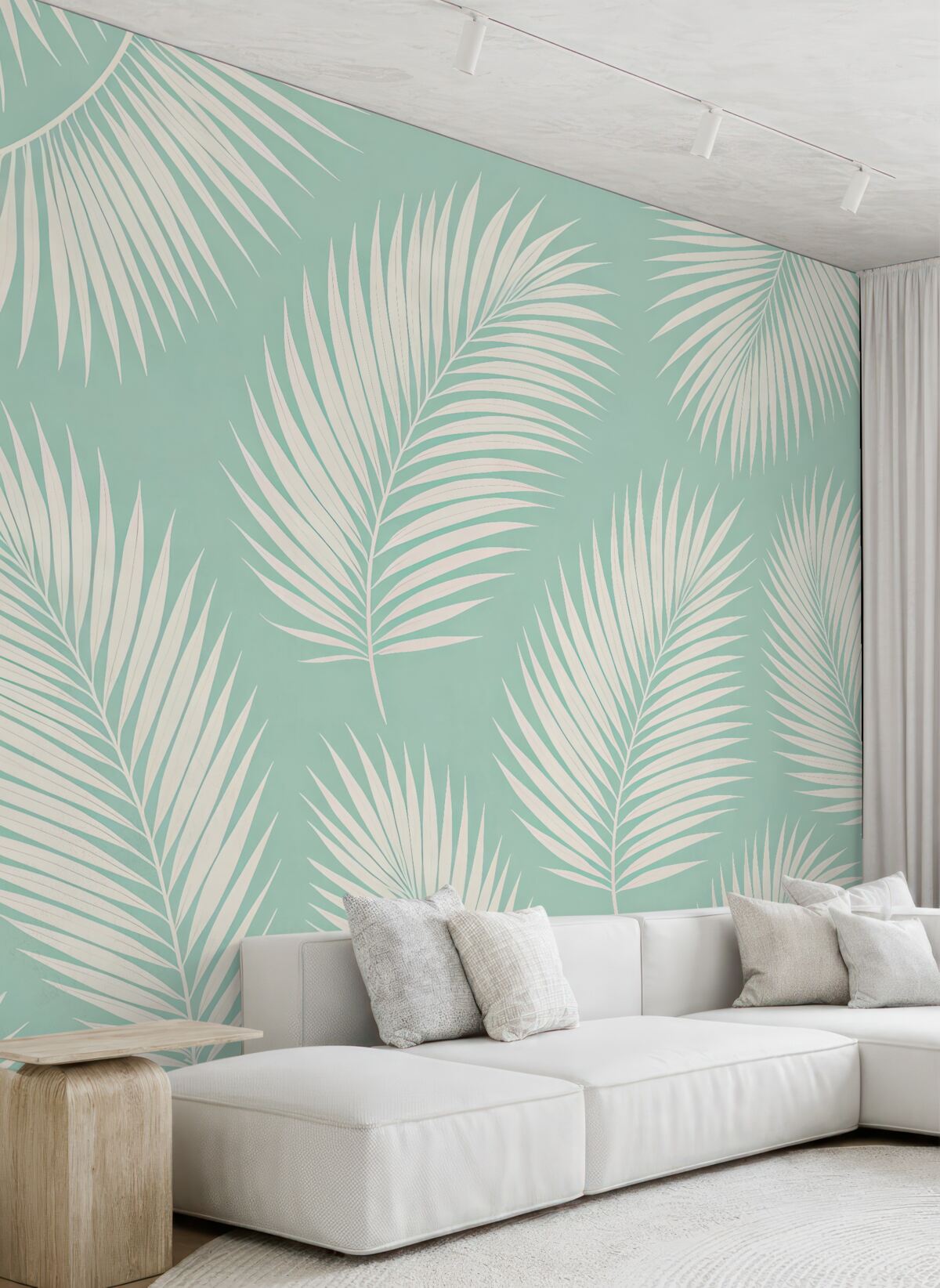 Fototapeta Zielony odcień liści palmowych to nowy styl.