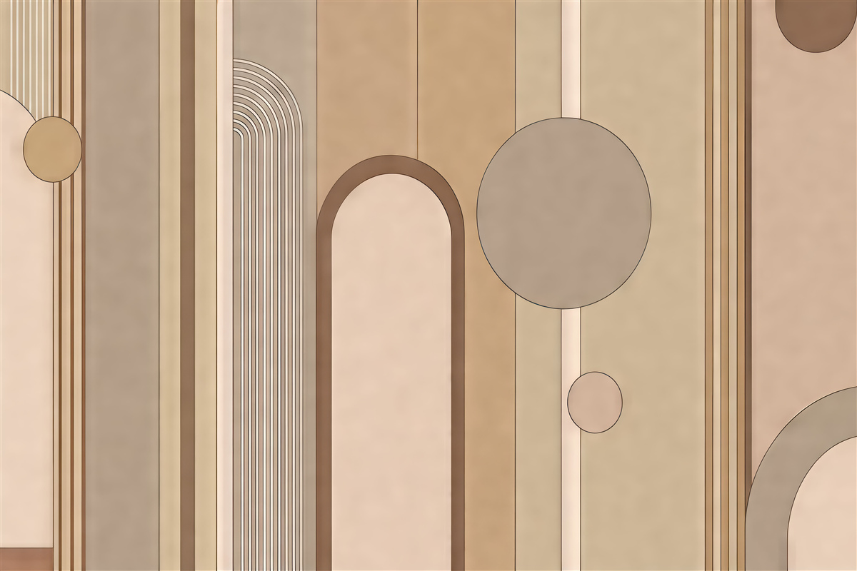 Fototapeta Abstrakcyjny geometryczny motyw w subtelnych tonach.