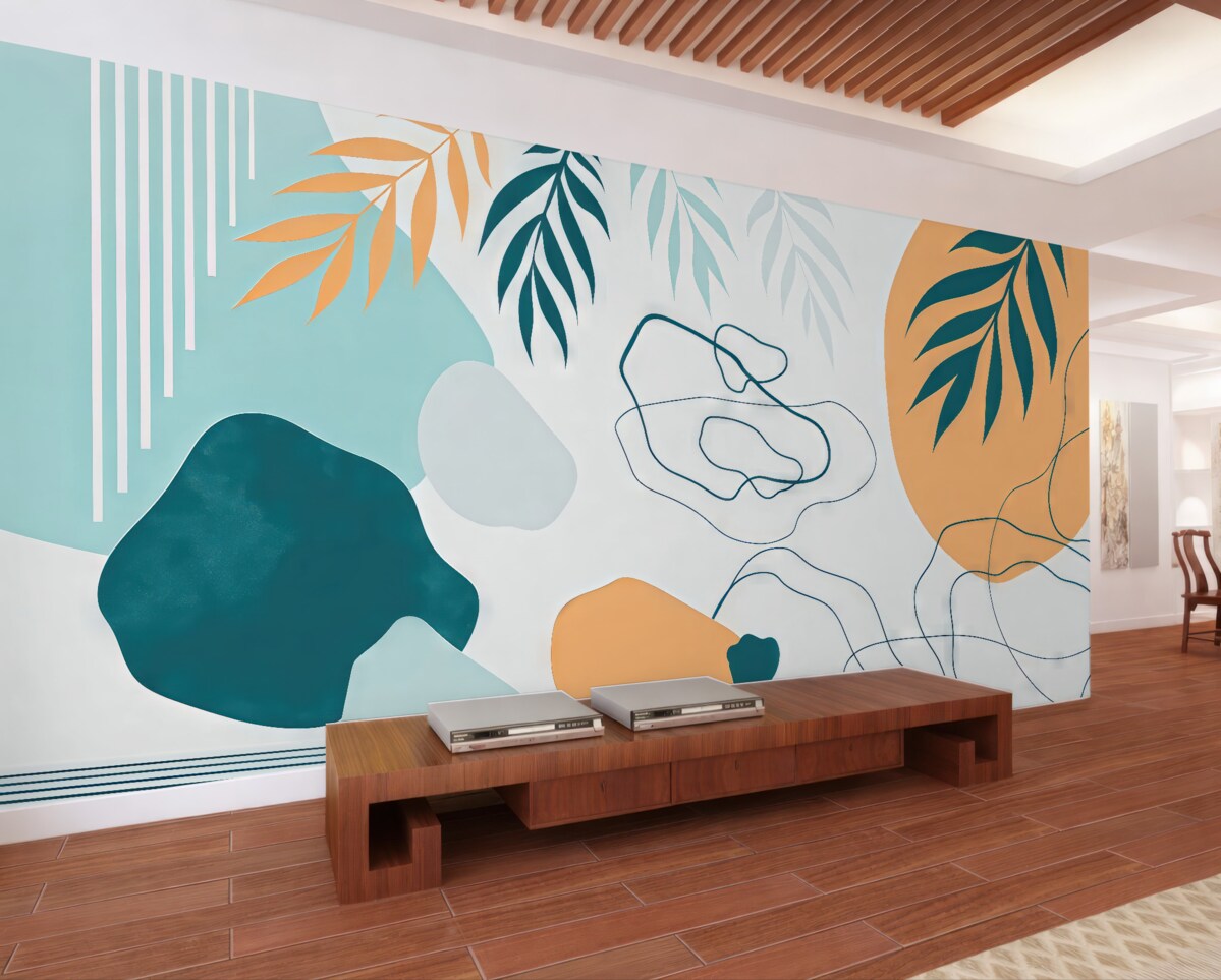 Fototapeta Abstrakcyjne formy w uspokajających barwach.