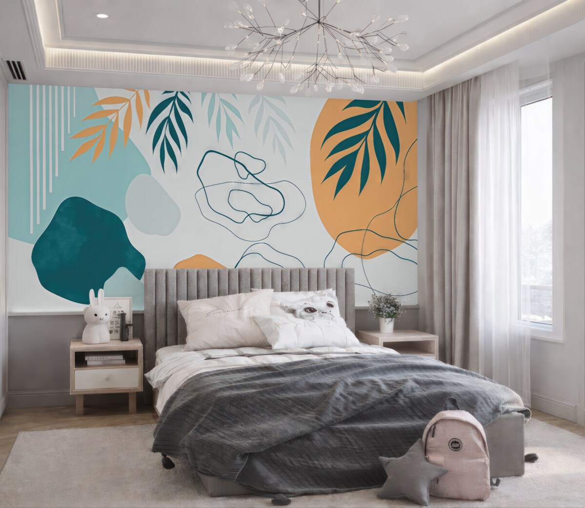 Fototapeta Abstrakcyjne formy w uspokajających barwach.