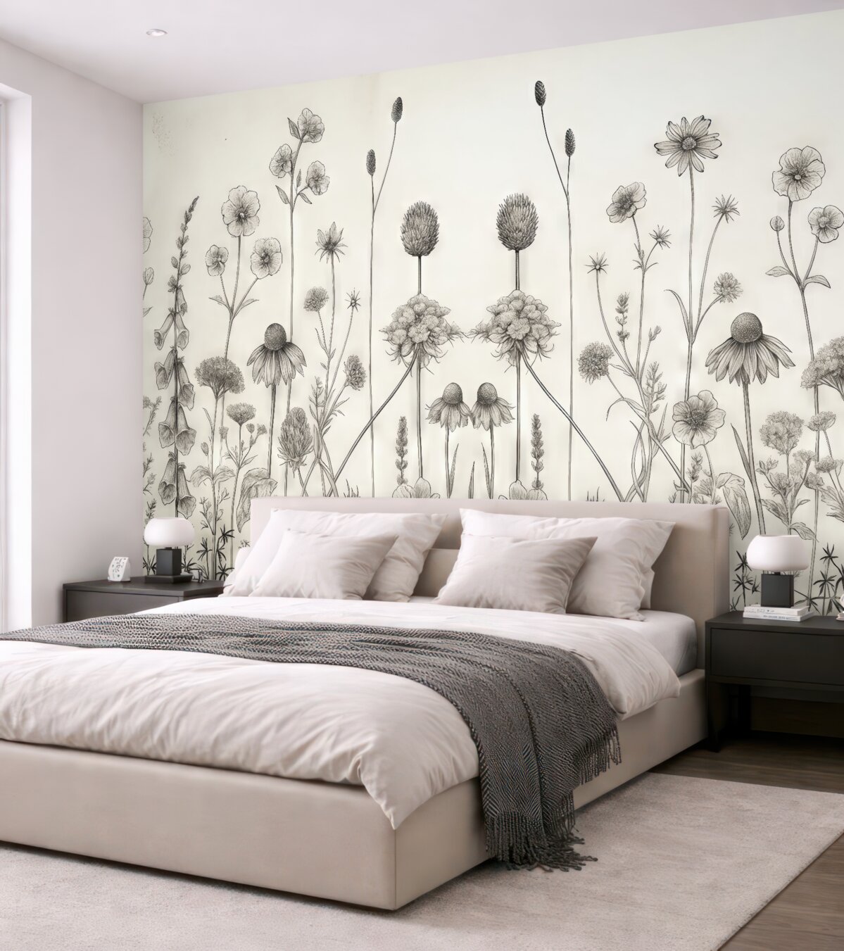 Fototapeta Uschnięte kwiaty na zabytkowym papierowym tle.