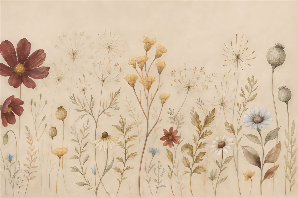 Fototapeta Roślinne piękno w subtelnych tonach.