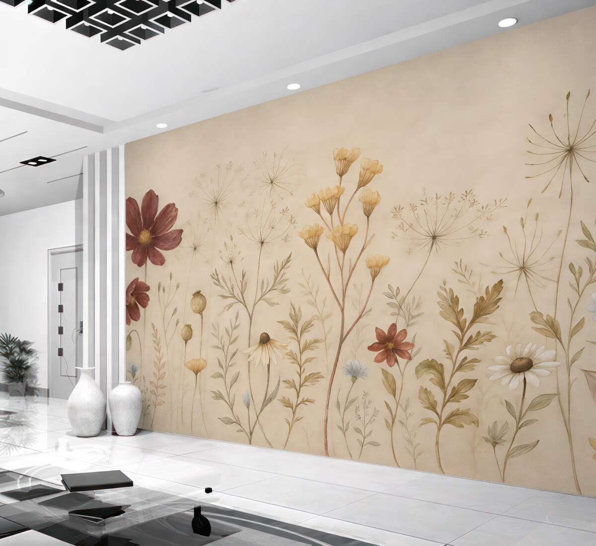 Fototapeta Roślinne piękno w subtelnych tonach.