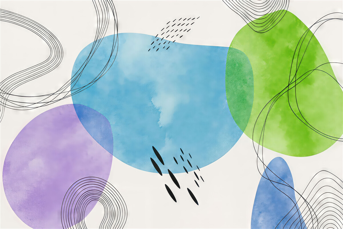 Fototapeta Kolorowe abstrakcyjne formy w zgodzie.