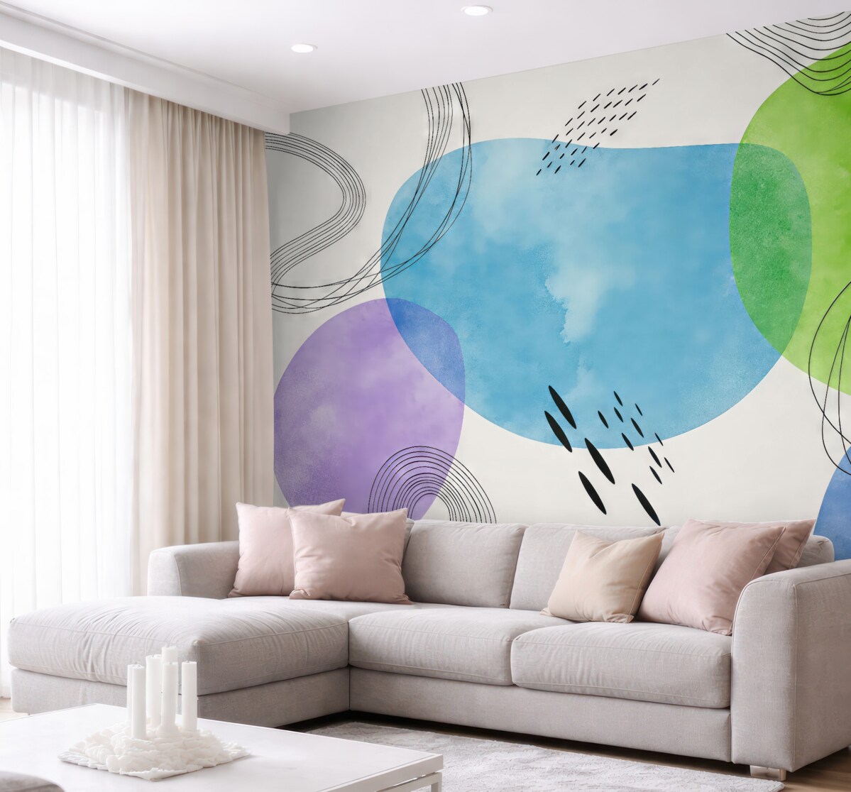 Fototapeta Kolorowe abstrakcyjne formy w zgodzie.