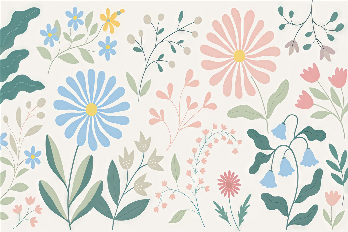 Fototapeta Letni wzór kwiatowy.