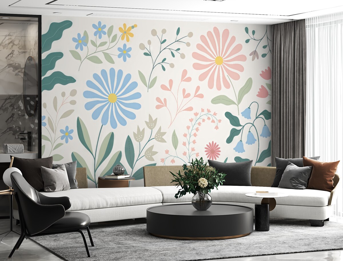 Fototapeta Letni wzór kwiatowy.