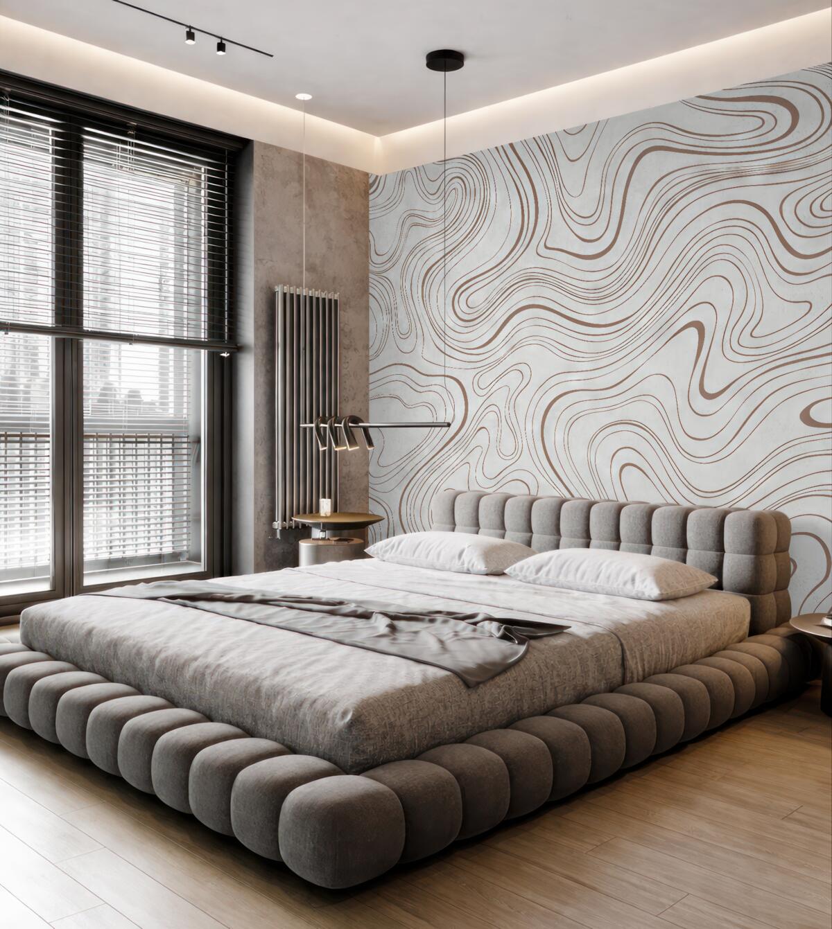 Fototapeta Abstrakcyjne kreski w stonowanych tonach.