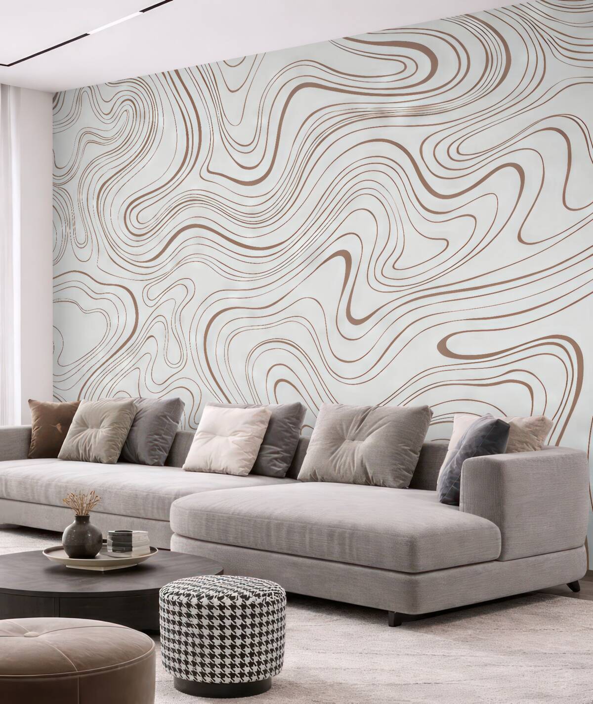 Fototapeta Abstrakcyjne kreski w stonowanych tonach.