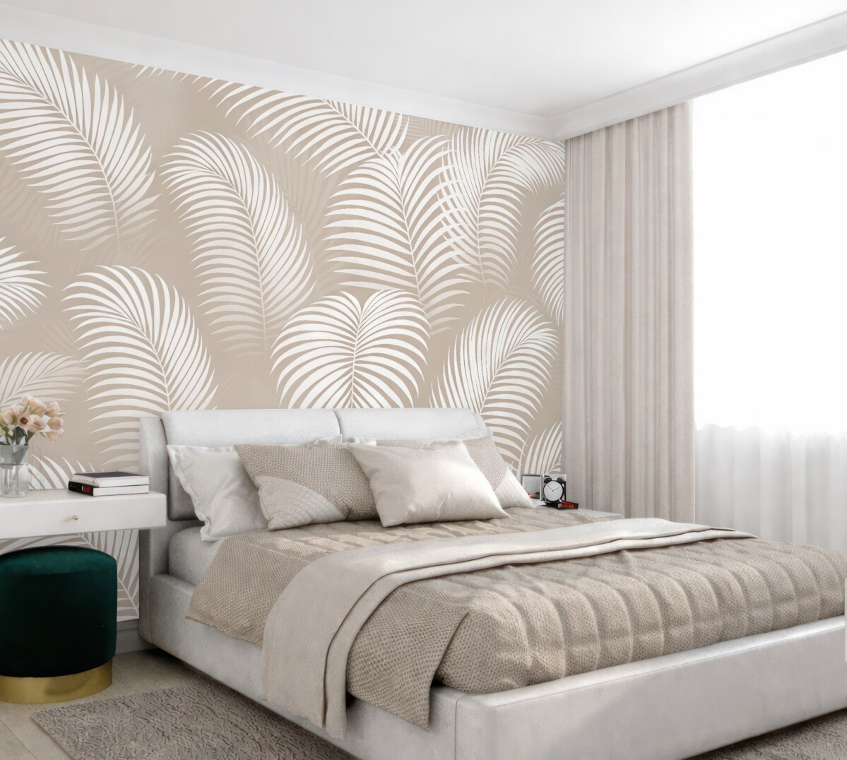 Fototapeta Tropikalna dżungla pozostawia jasny odcień.