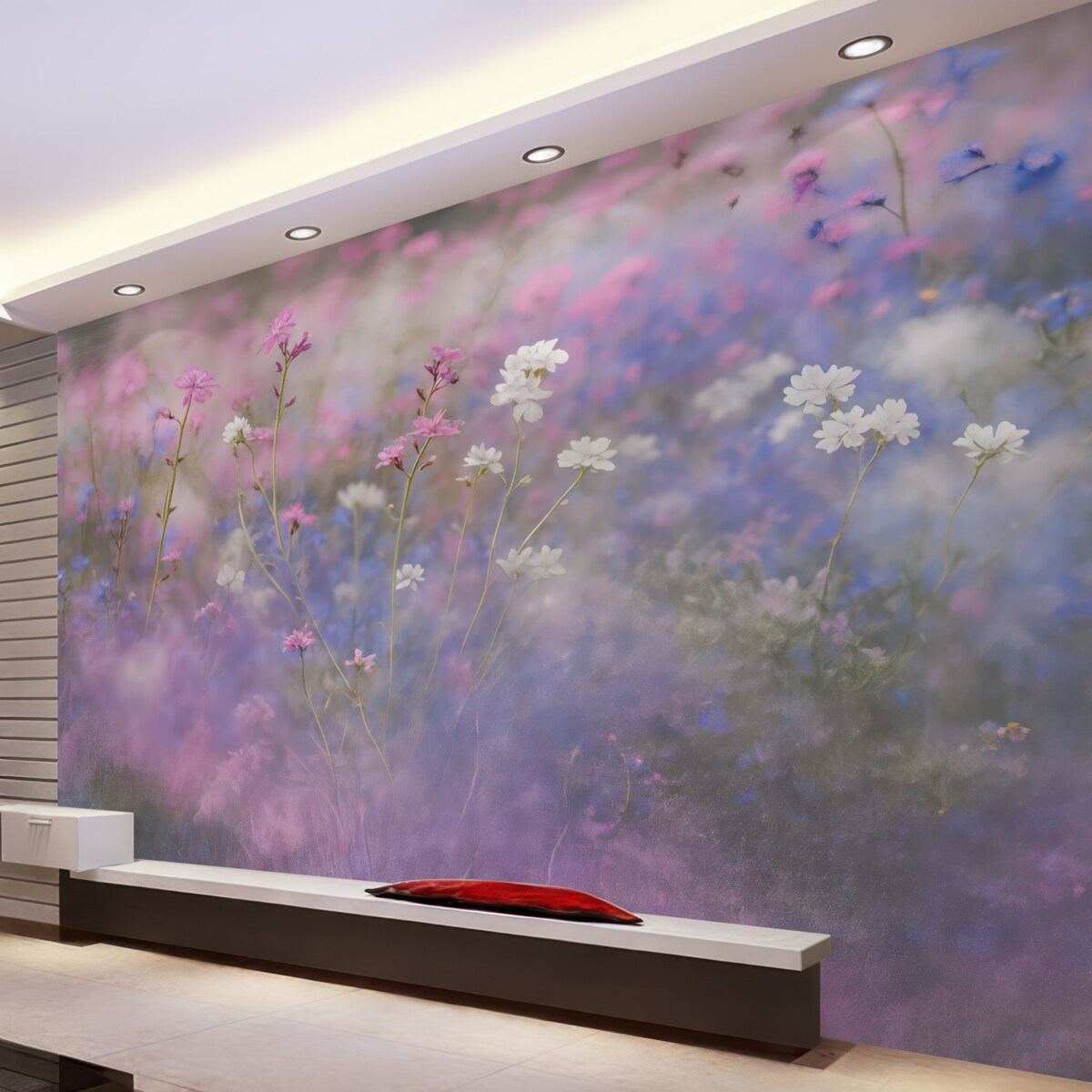 Fototapeta Subtelne kwiaty w jasnych tonacjach.