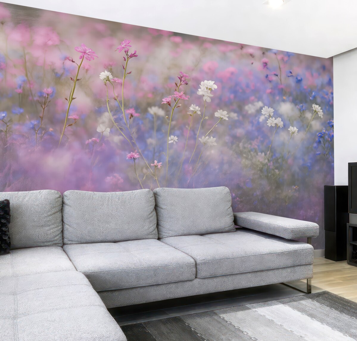 Fototapeta Subtelne kwiaty w jasnych tonacjach.