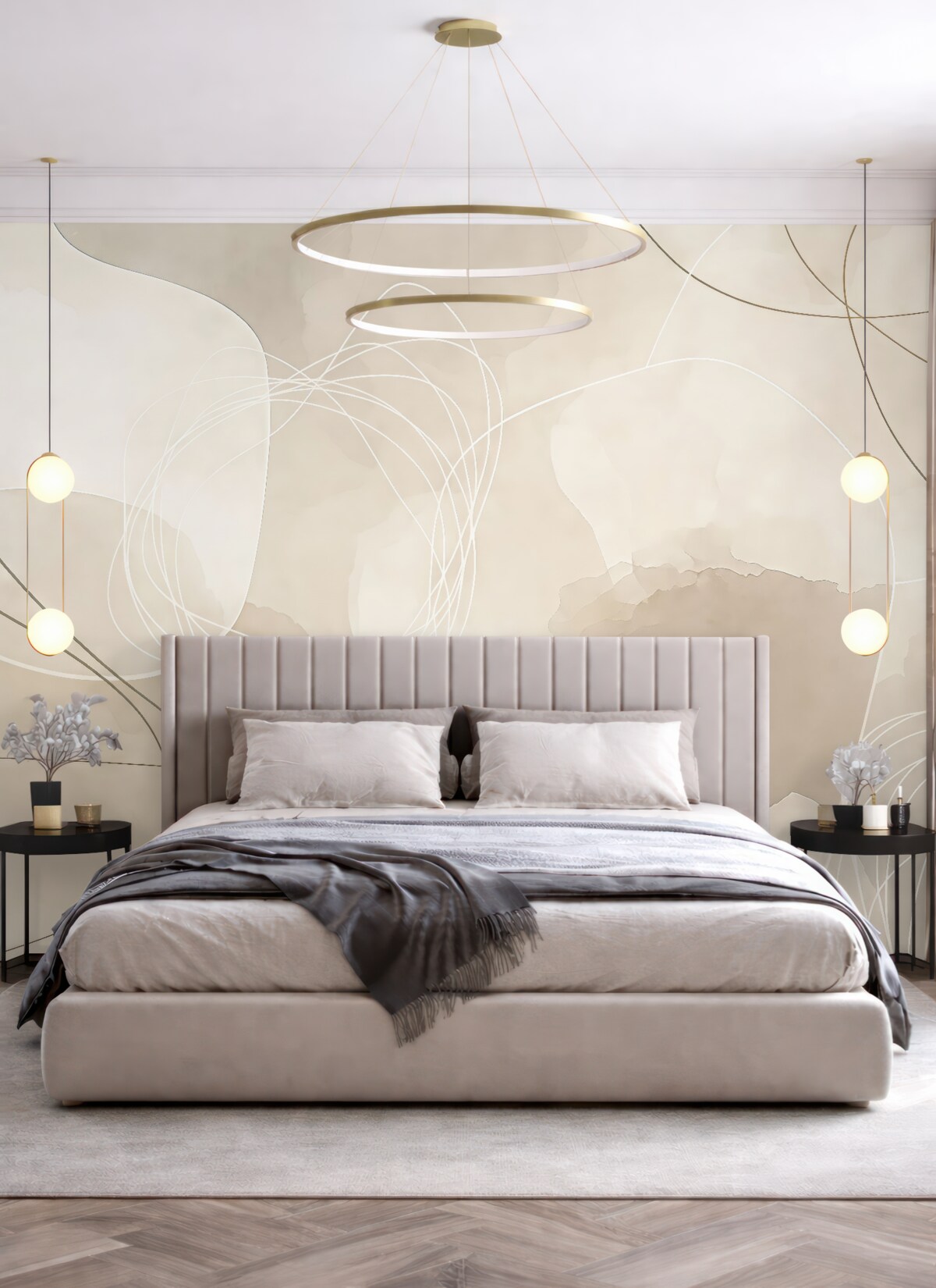 Fototapeta Abstrakcyjne formy w stonowanych kolorach.