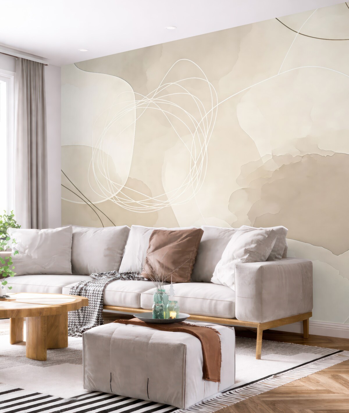 Fototapeta Abstrakcyjne formy w stonowanych kolorach.