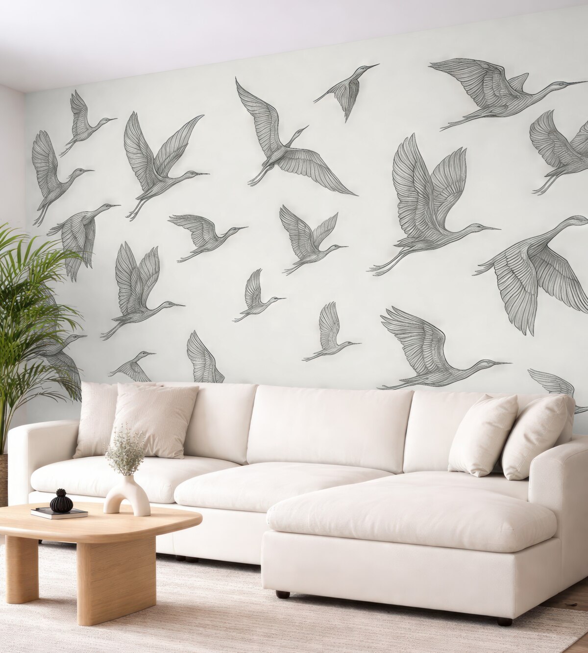 Fototapeta Wytworne ptaki unoszące się w powietrzu.