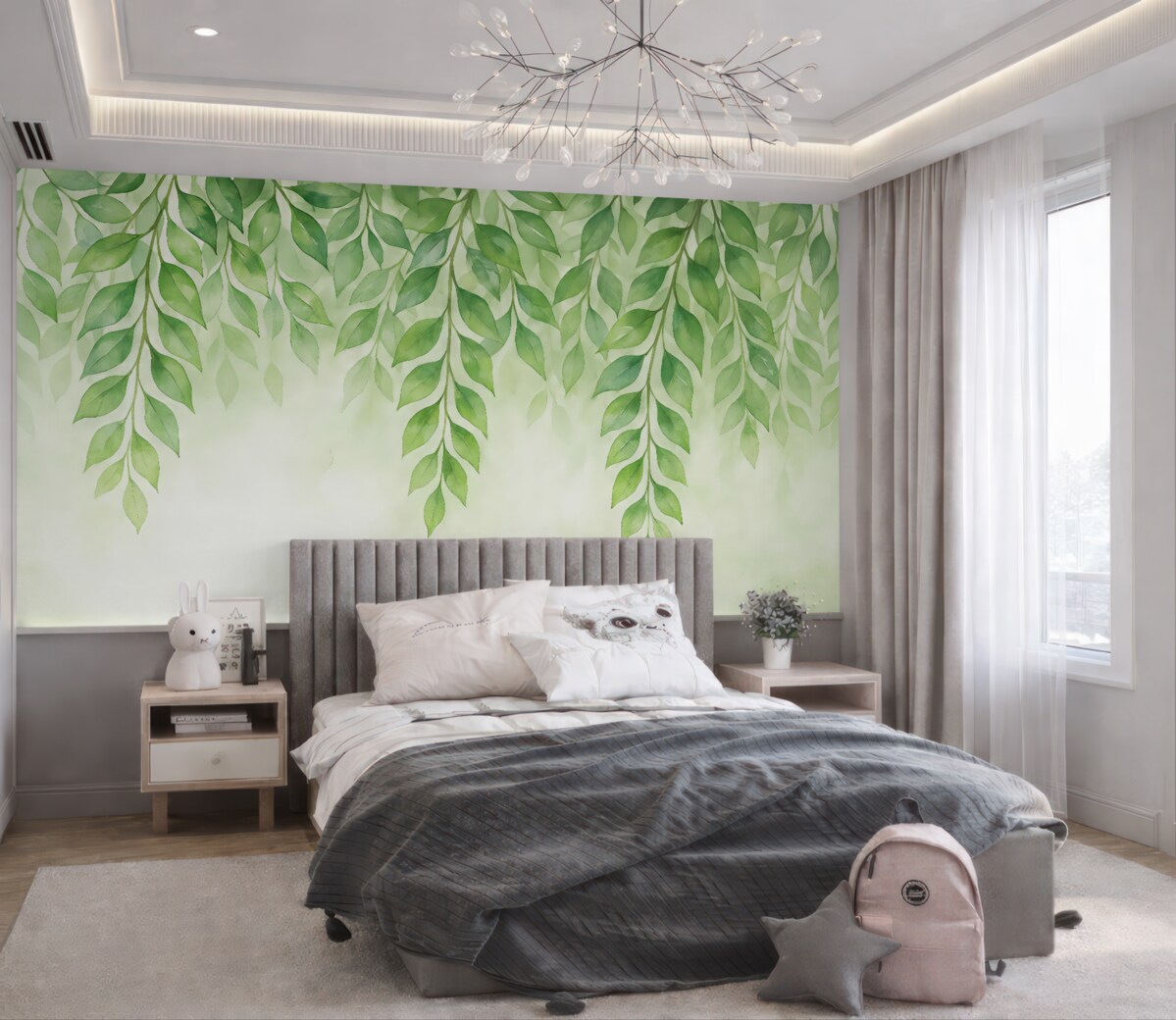 Fototapeta Zielone liściaste.