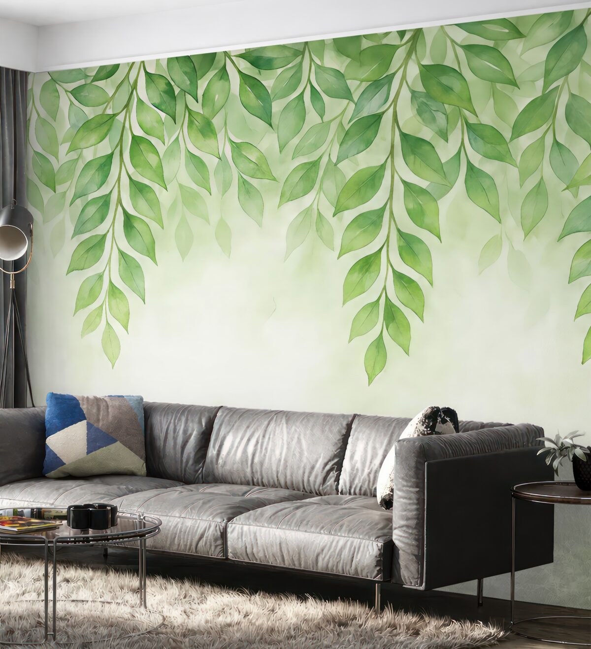 Fototapeta Zielone liściaste.