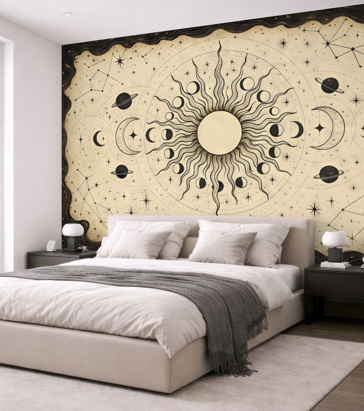 Fototapeta Kosmiczne wzory słońca oraz księżyca.