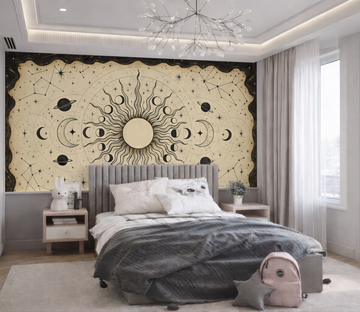 Fototapeta Kosmiczne wzory słońca oraz księżyca.