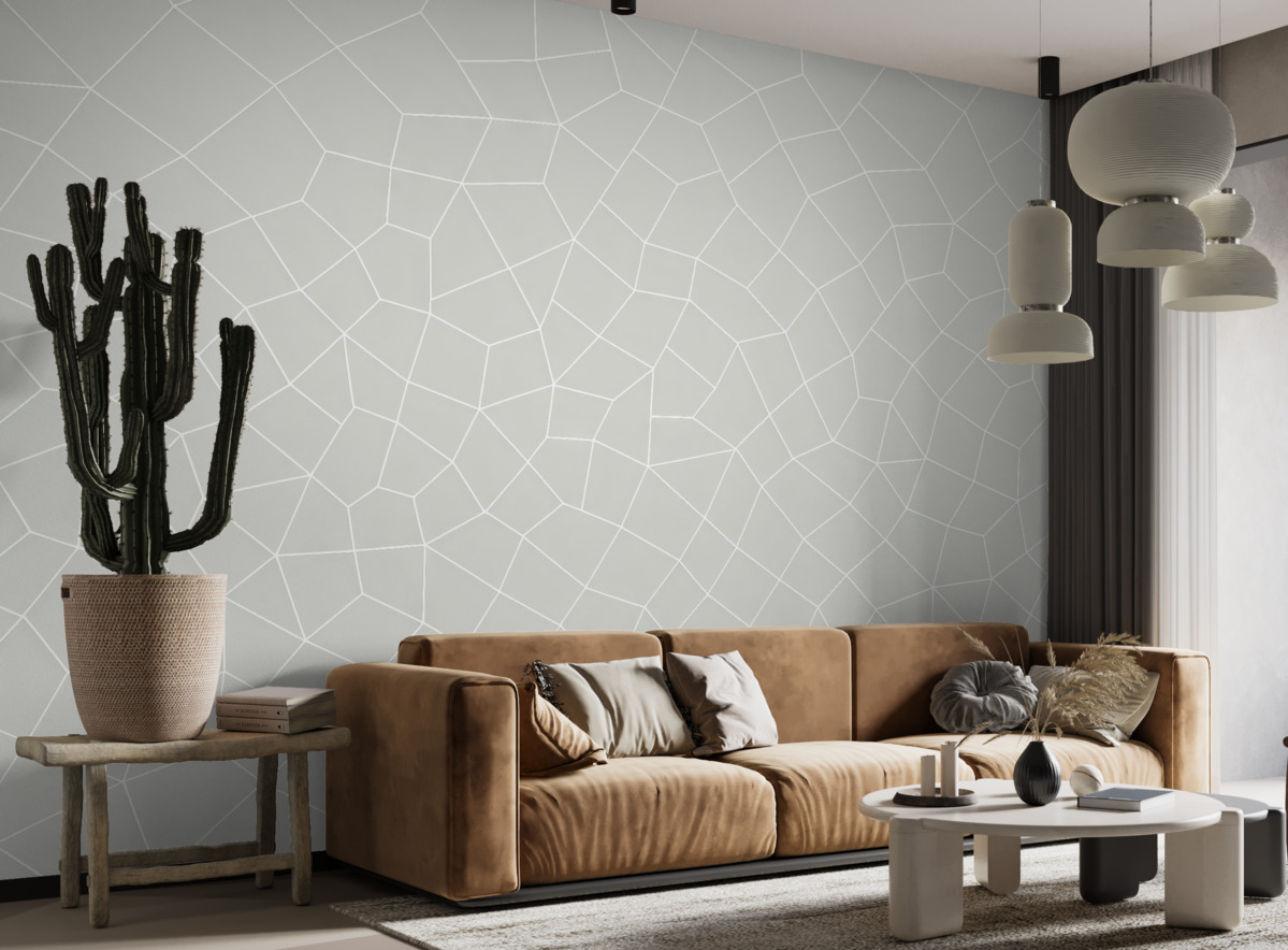 Fototapeta Geometryczne formy trójkątów sieciowych.