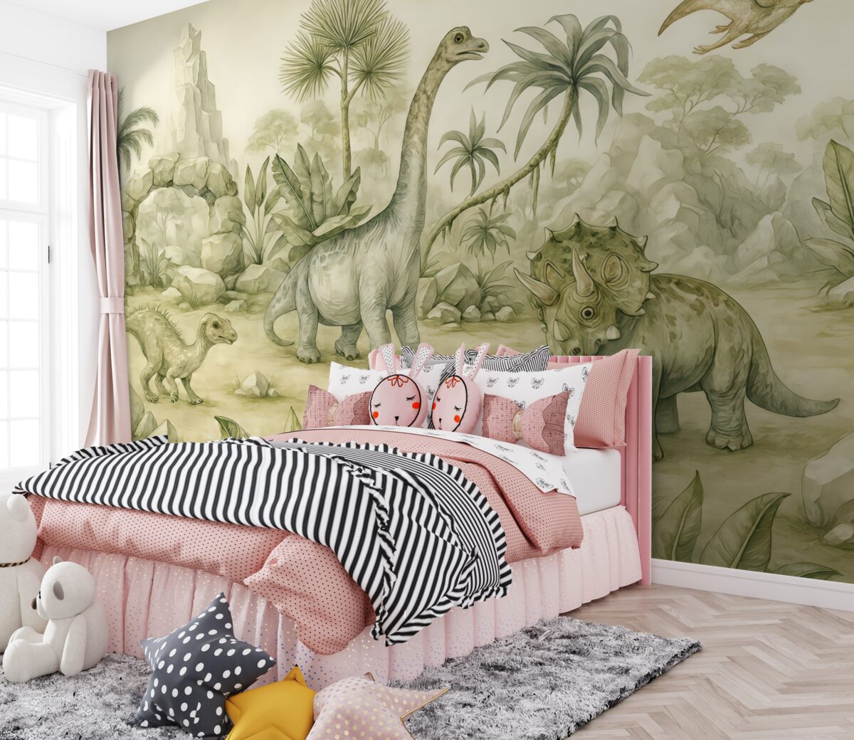 Fototapeta Świat dinozaurów w technice akwarelowej.