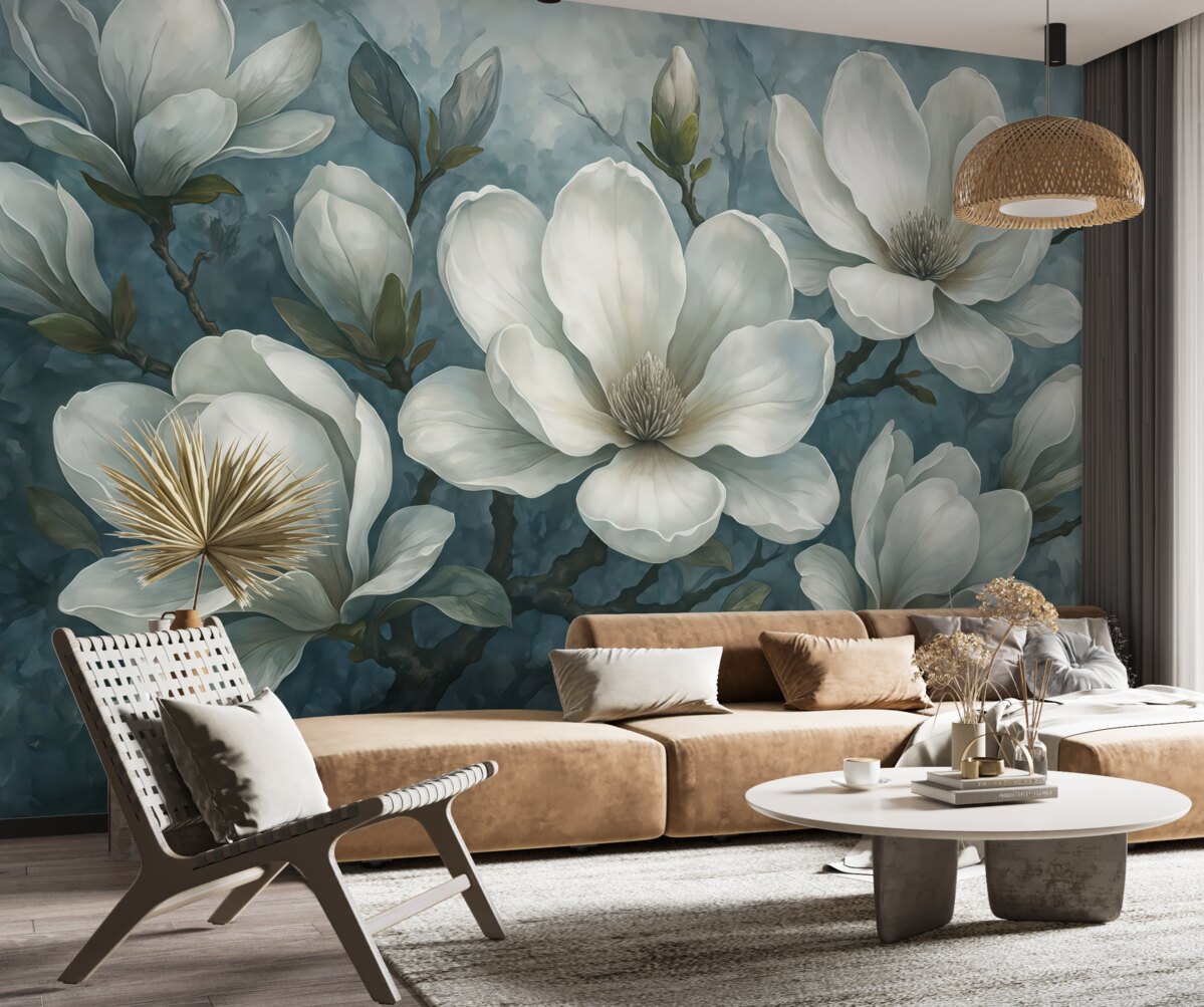 Fototapeta Białe magnolie.