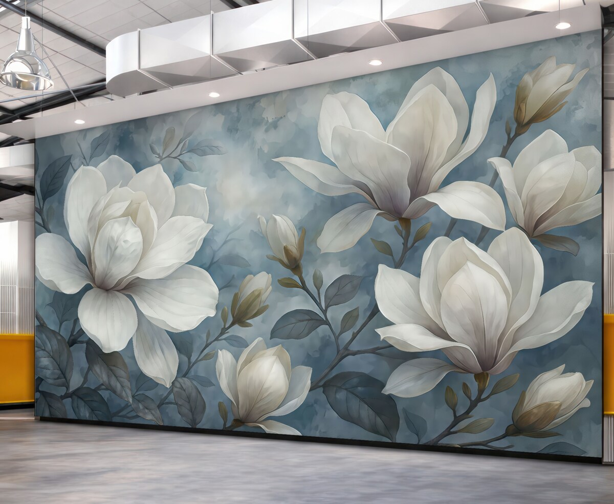 Fototapeta Białe magnolie to piękne kwiaty.