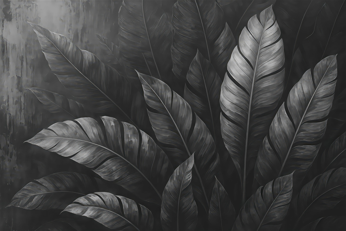 Fototapeta Ciemne liście.