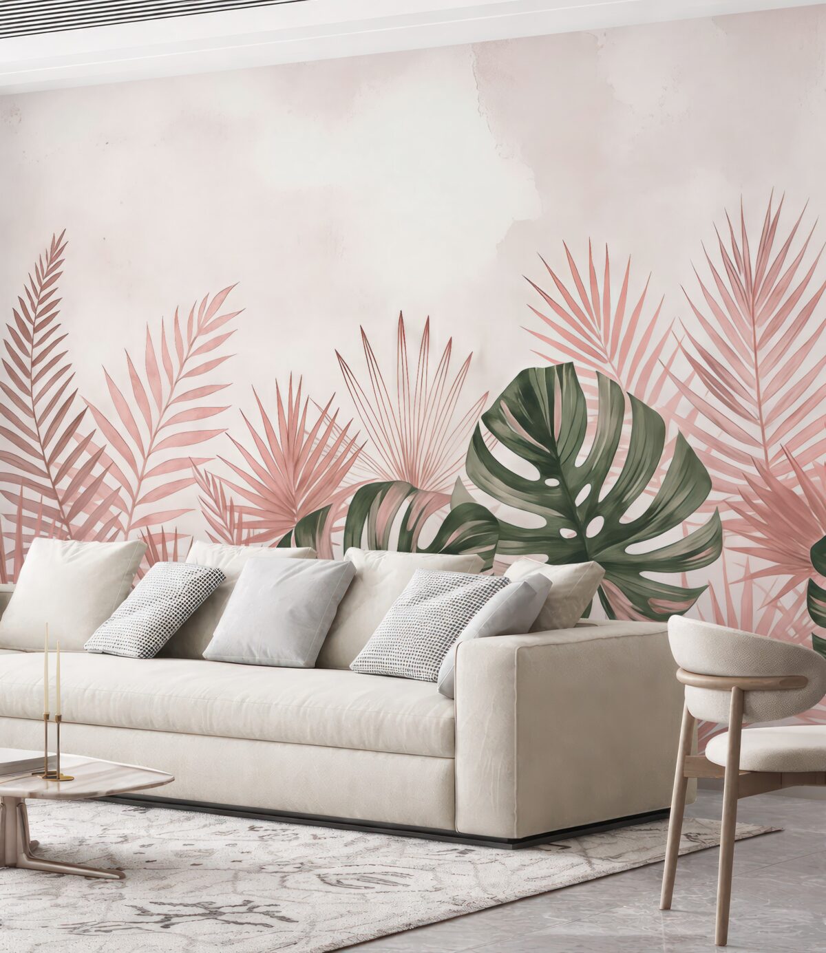 Fototapeta jasne tropikalne zielone na jasnym tle