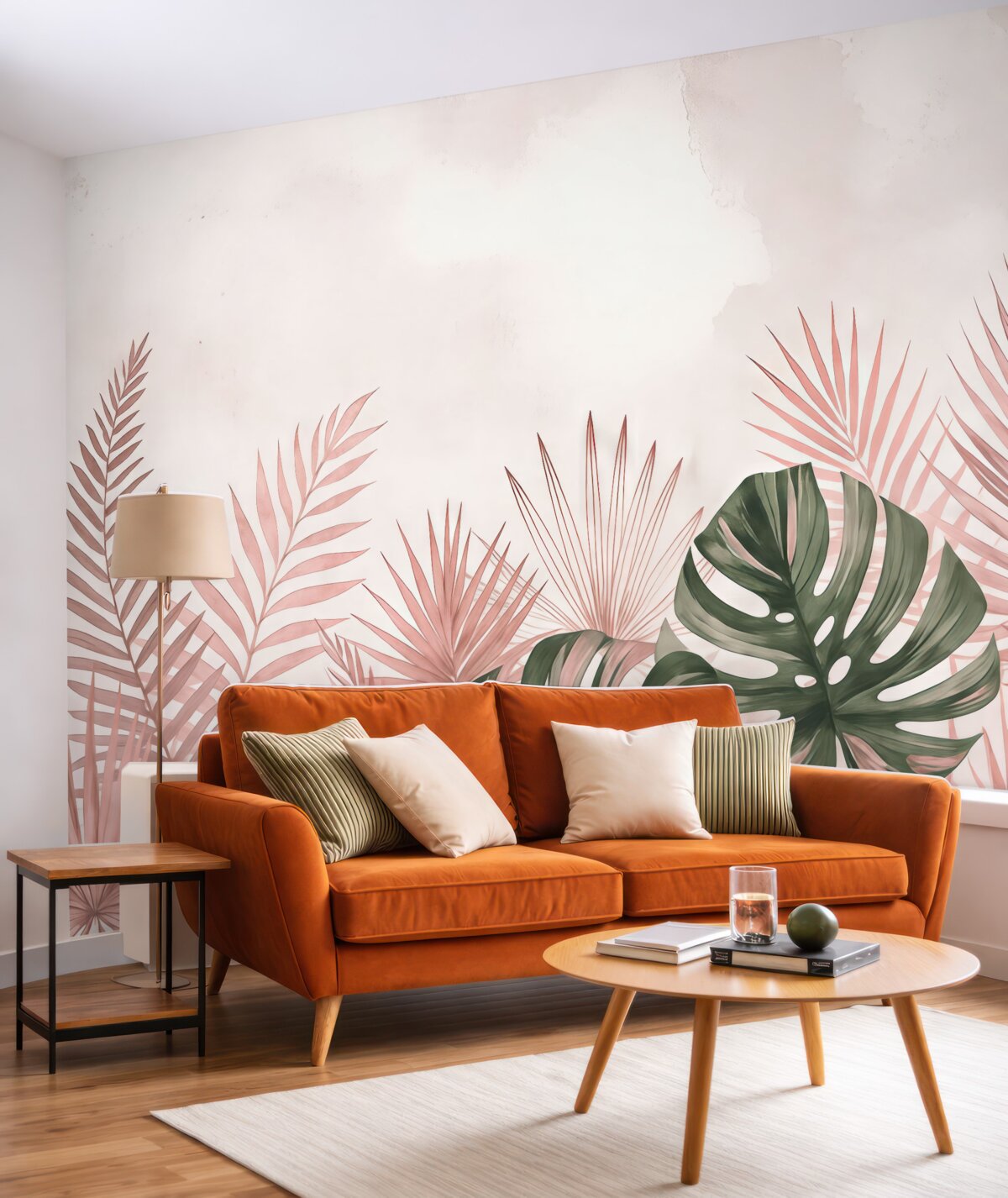 Fototapeta jasne tropikalne zielone na jasnym tle