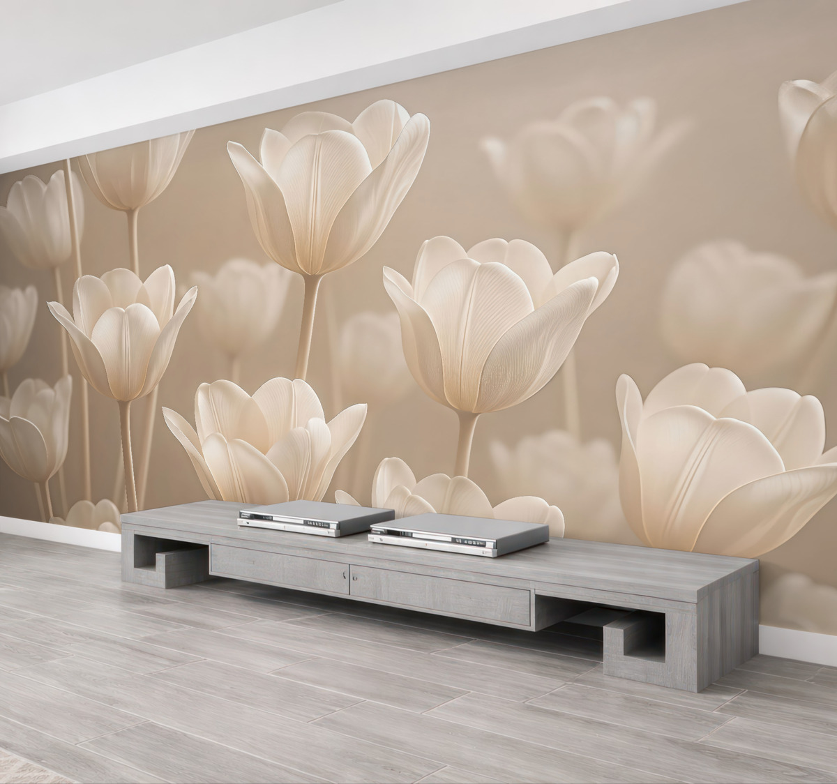 Fototapeta Białe tulipany.