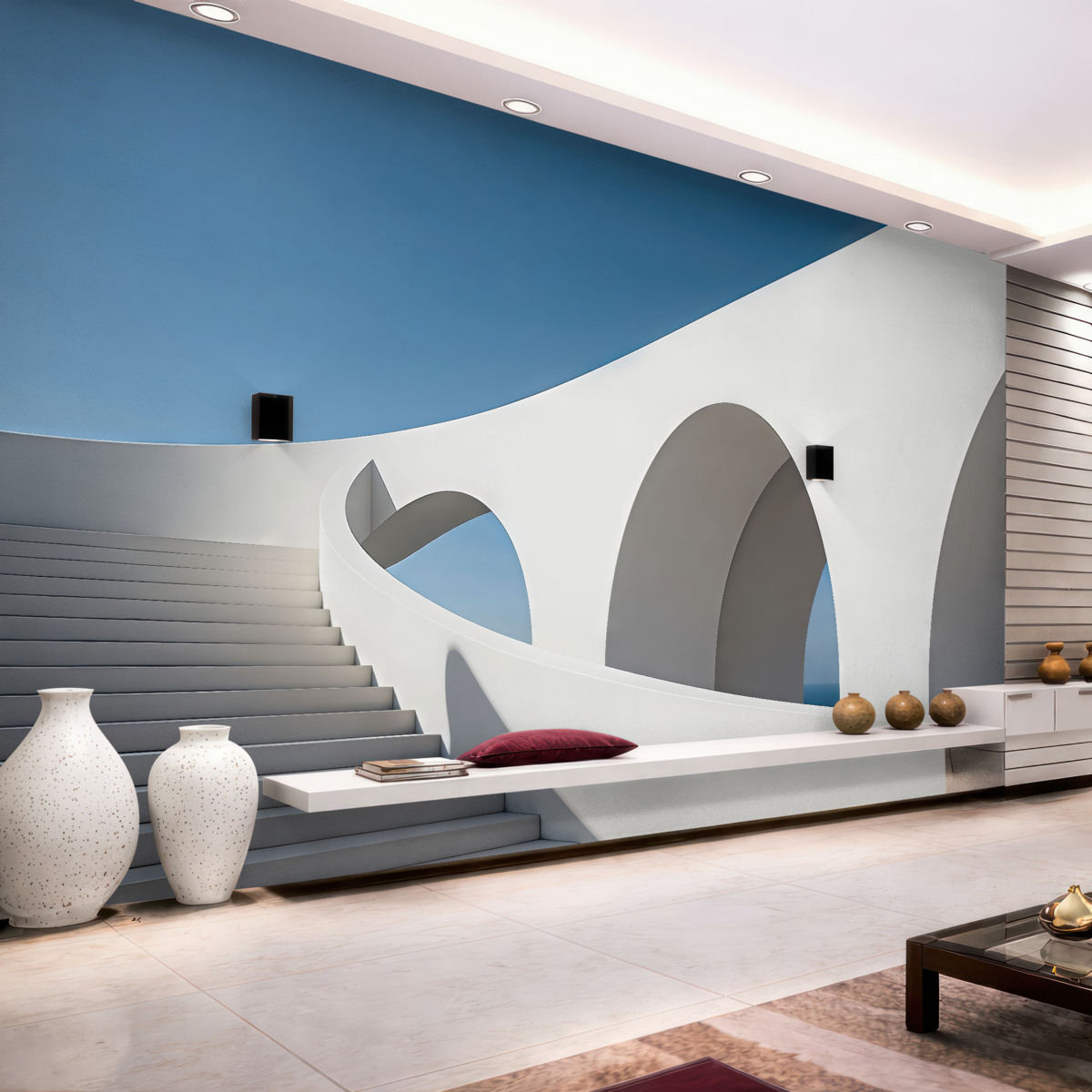 Fototapeta Kroki, prosty abstrakcyjny projekt budowlany.