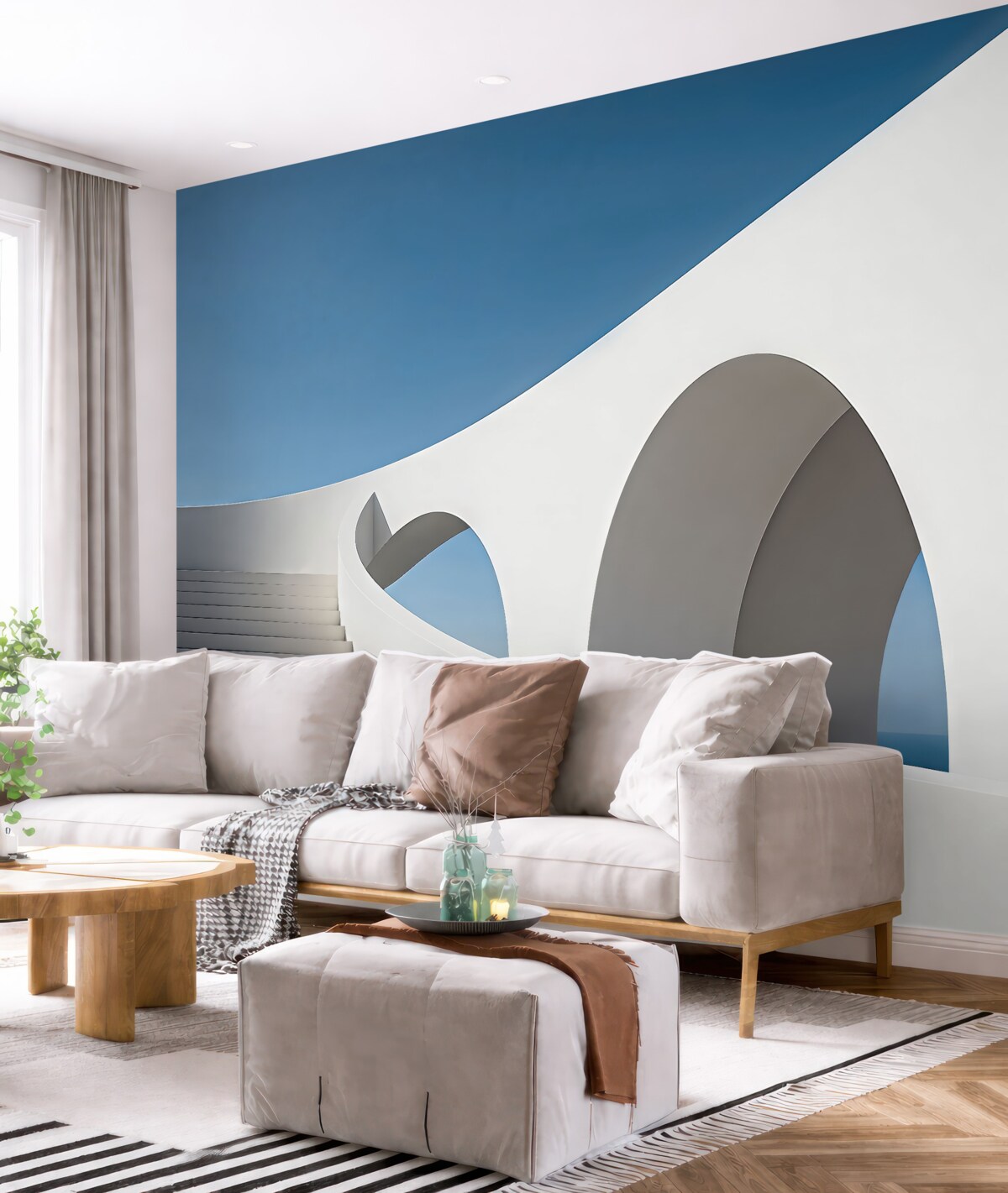 Fototapeta Kroki, prosty abstrakcyjny projekt budowlany.