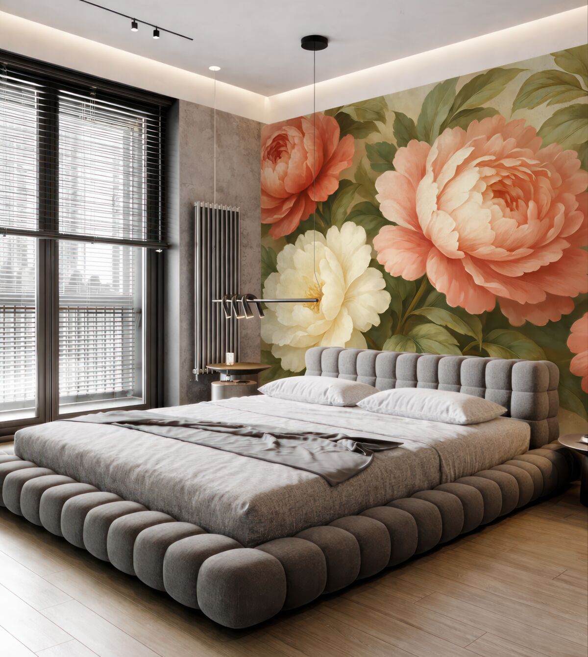 Fototapeta Różowe oraz białe piwonie.