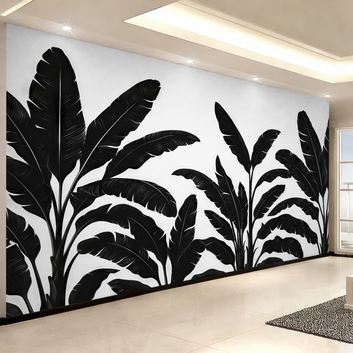 Fototapeta czarne liście banana