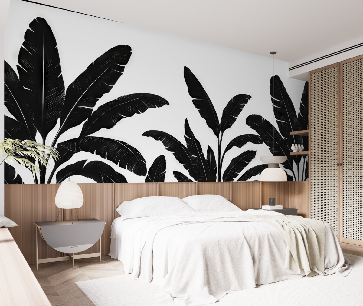 Fototapeta czarne liście banana