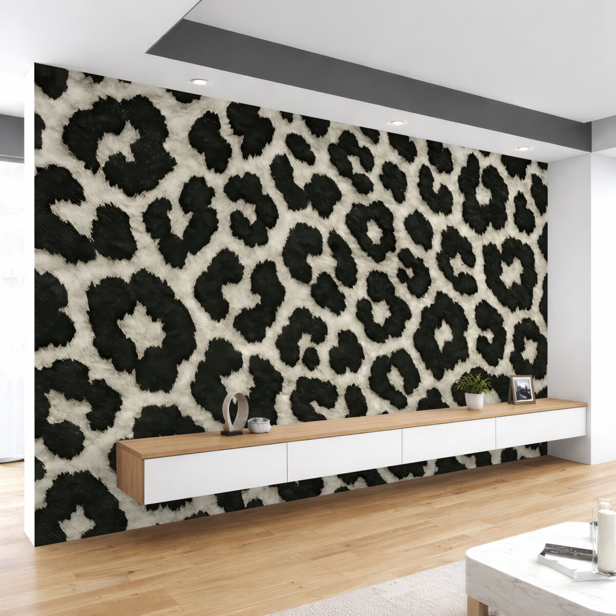 Fototapeta Wzór lamparta z szarymi cętkami.