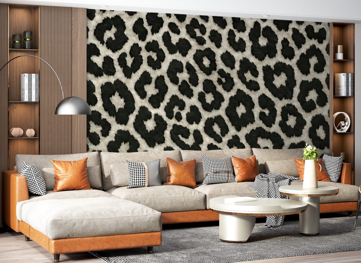 Fototapeta Wzór lamparta z szarymi cętkami.