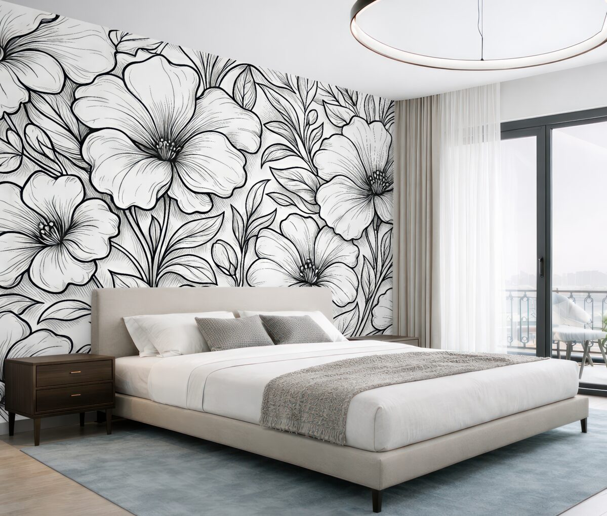 Fototapeta Rośliny w odcieniach czerni i bieli.