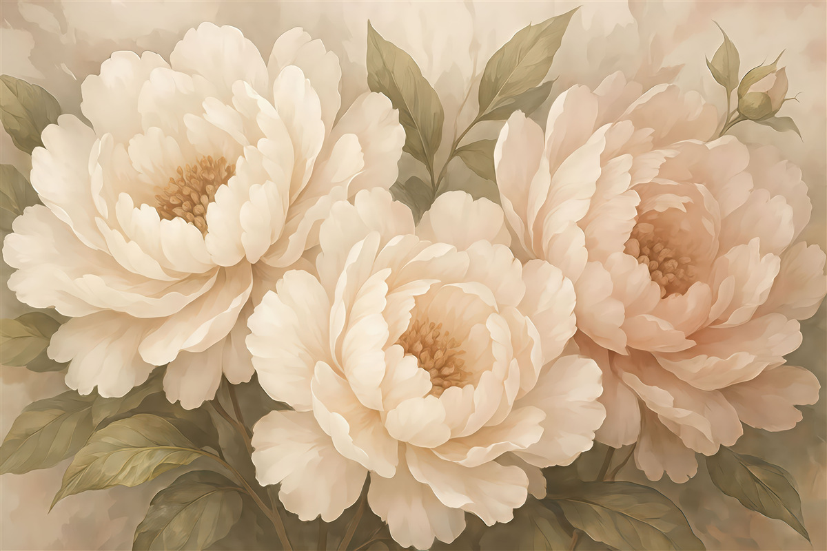 Fototapeta Kwiaty w stylu vintage.