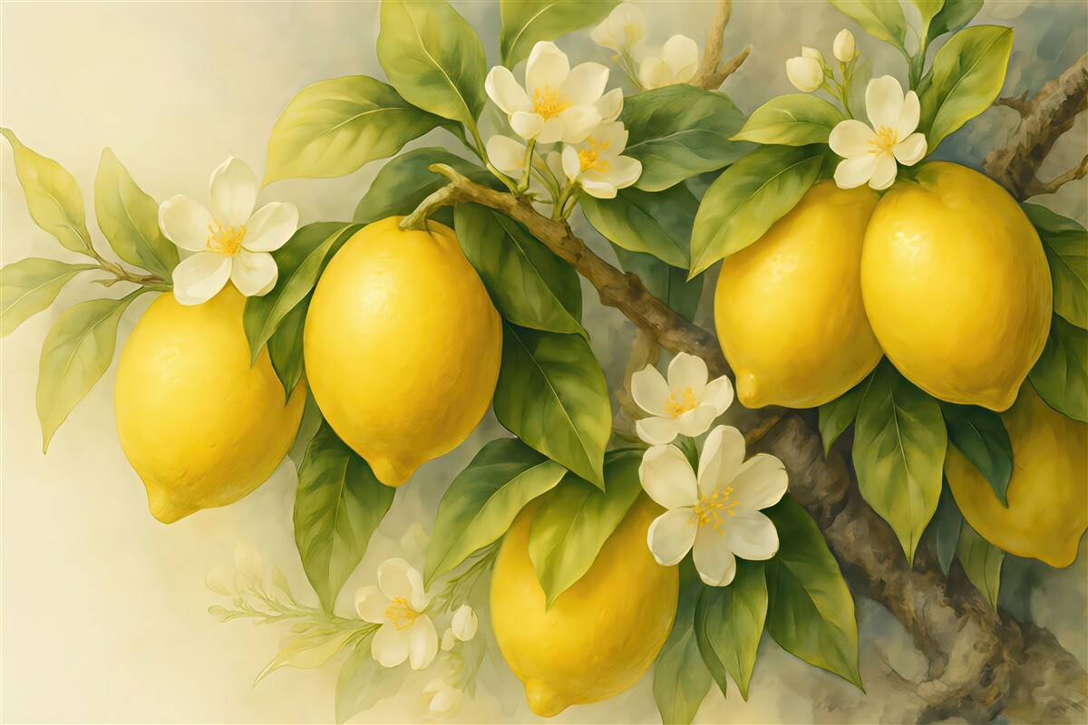 Fototapeta Proszę podać konkretne zdania dotyczące cytryn, które chciałbyś, abym sparafrazował.