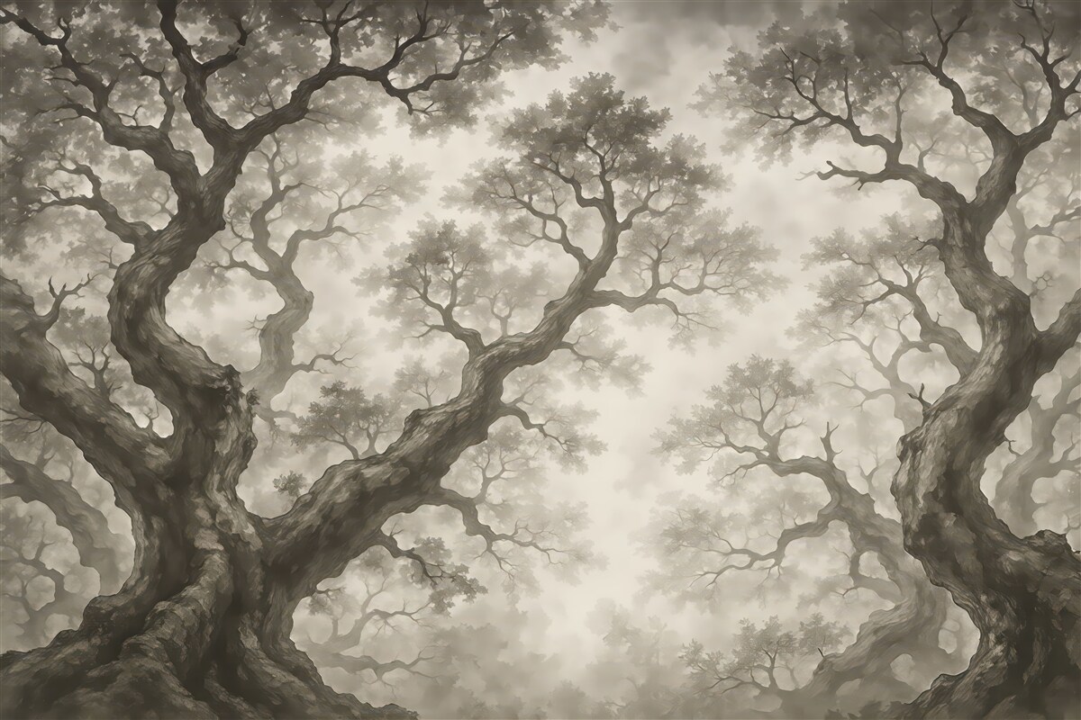 Fototapeta Gałęzie sięgające w stronę nieba.